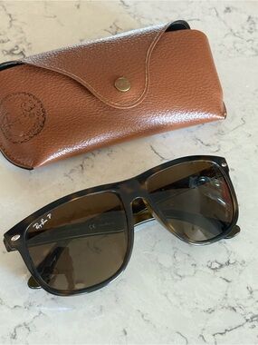 Ray-Ban Polarized Tortoiseshell Sunglasses with Case